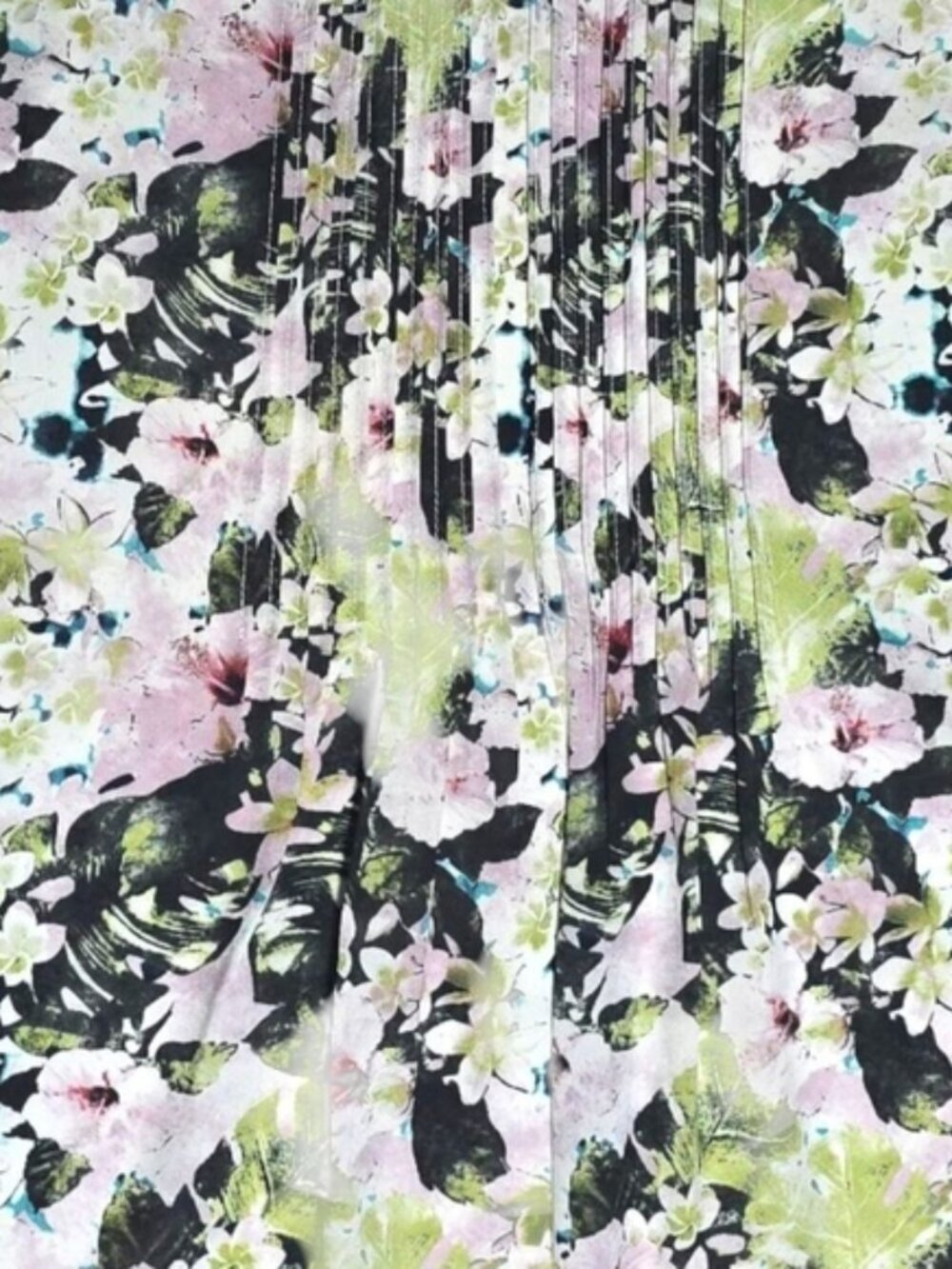 Sanctuary Watercolor Floral Pleated V-Neck Mini Slip Dress XL Boho Cottagecore - Picture 15 of 17